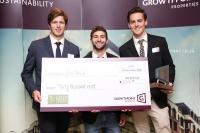 Greenovate winners 2017 Nicholas Tennick Daniel Navarro and Mark McCormick