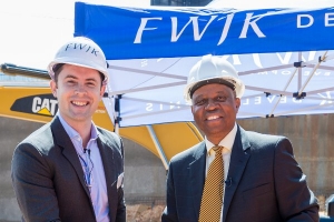 Rhys Rocke Regional Director FWJK Developments Mayor Herman Mashaba