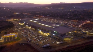 Aerial image of Thavhani Mall on opening day